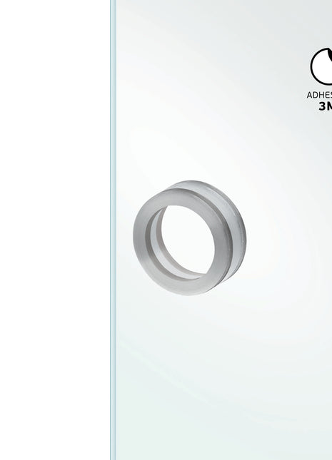 JNF IN.16.553 Glass Door Round Flush Handle 90mm Diameter with 3M Adhesive Satin